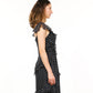 Classic Polka-Dot Ruffle Midi Dress with Lace Trim
