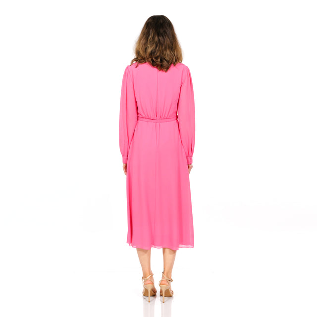 The Elegant Tie-Neck Midi Dress