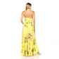Sunny Blossom Halter Neck Chiffon Maxi Dress