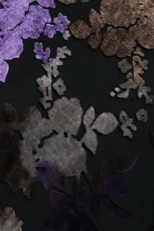 Mikael Aghal Black Floral Halter Gown – Sleeveless Maxi Evening Dress