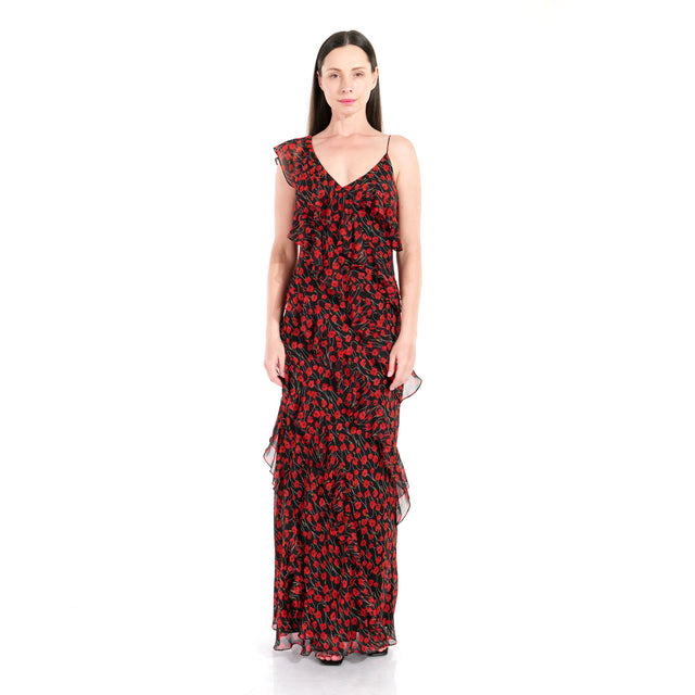 The Floral Asymmetric Gown