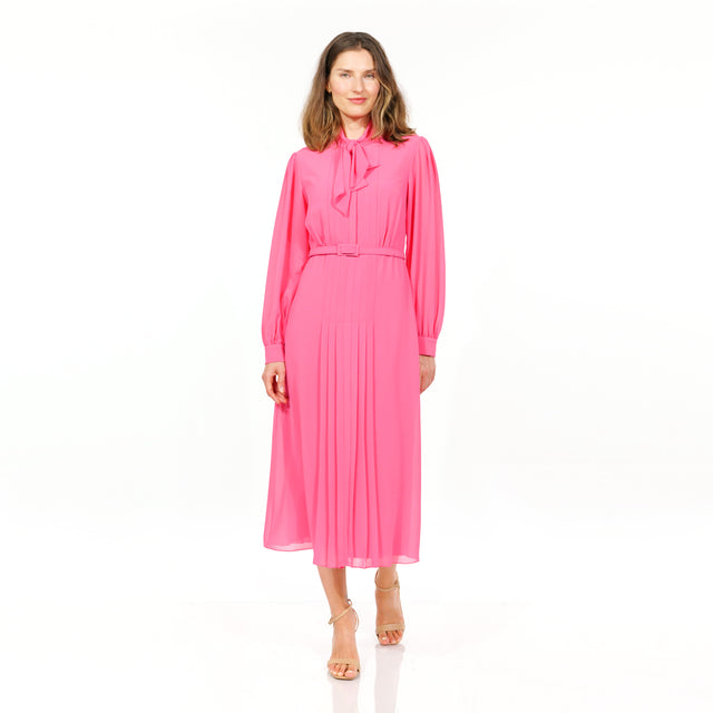 The Elegant Tie-Neck Midi Dress