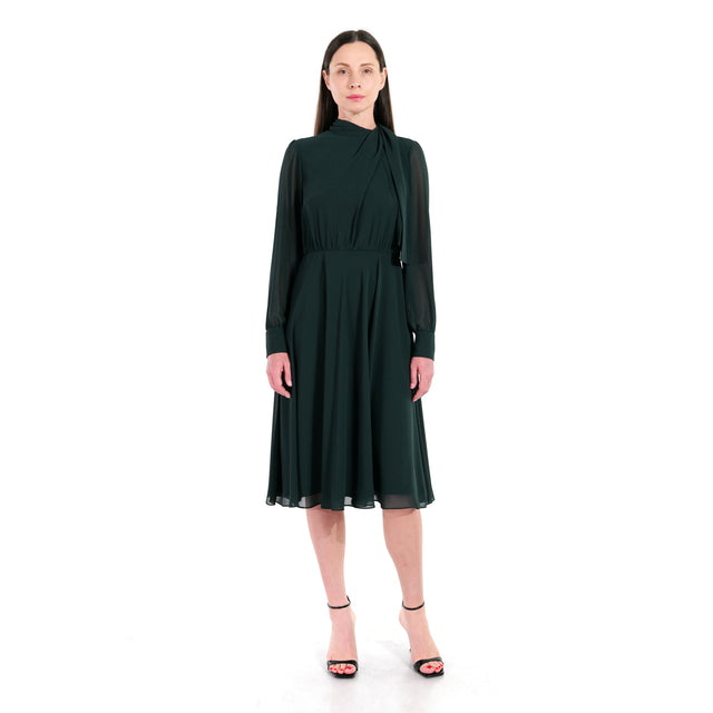 The Evergreen Draped Midi Dress