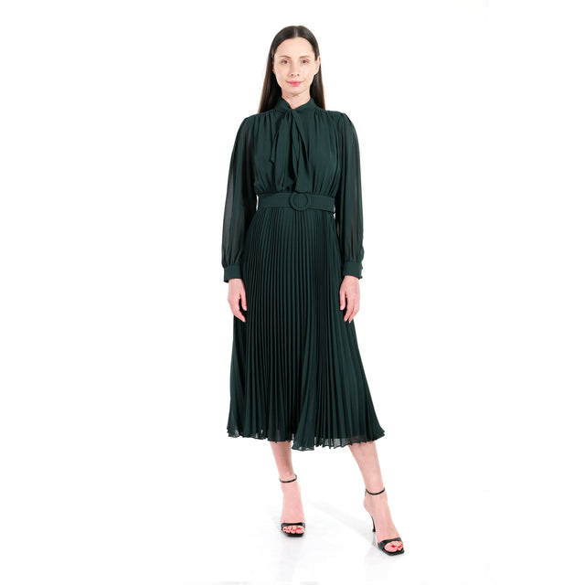 The Chiffon Pleated Midi Dress