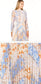 Whimsical Watercolor Pleated Midi Dress