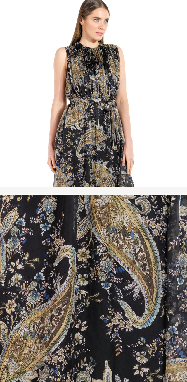 The Nocturne Paisley Maxi Dress