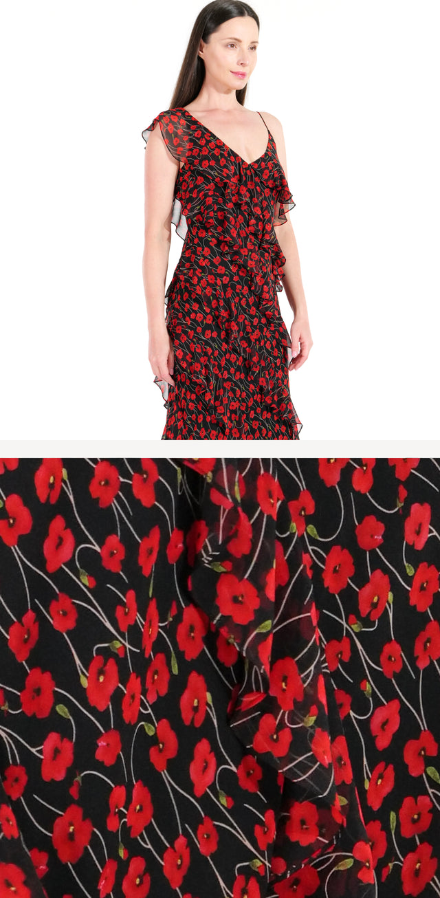 The Floral Asymmetric Gown