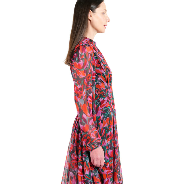 The Botanical Print Midi Dress