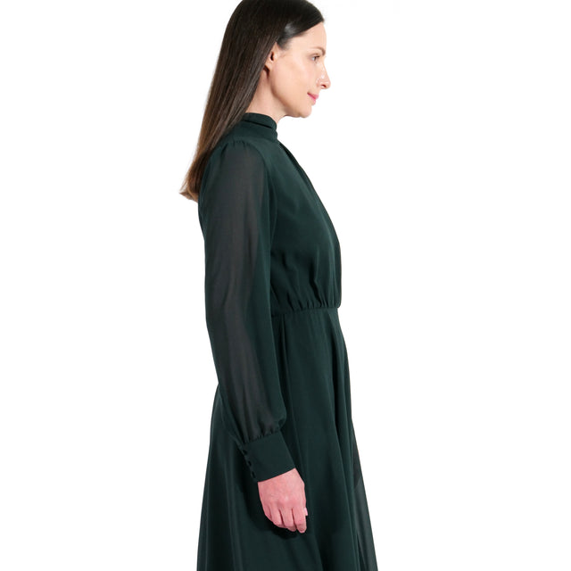 The Evergreen Draped Midi Dress