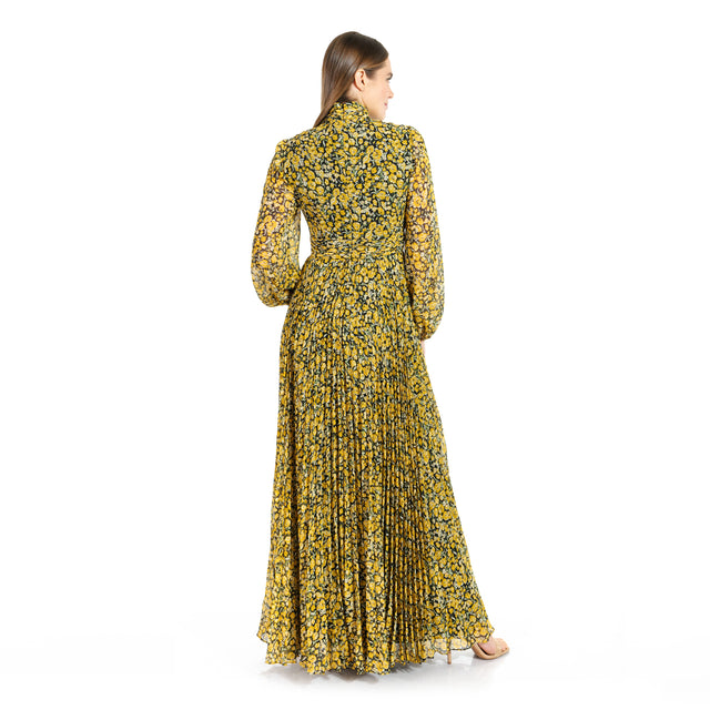 The Golden Meadow Pleated Gown