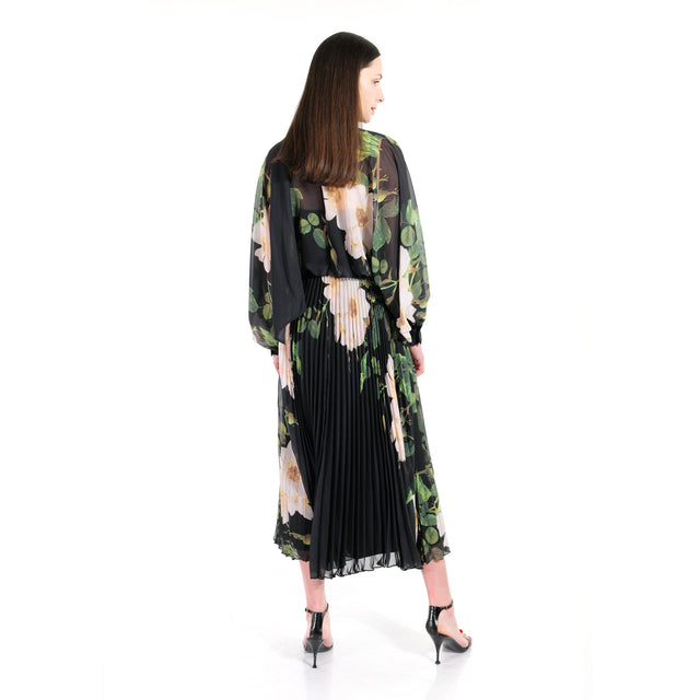 The Floral Harmony Pleated Dress