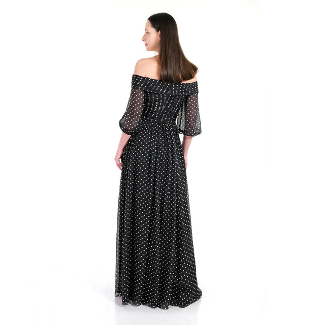 The Polka Dot Off-Shoulder Gown