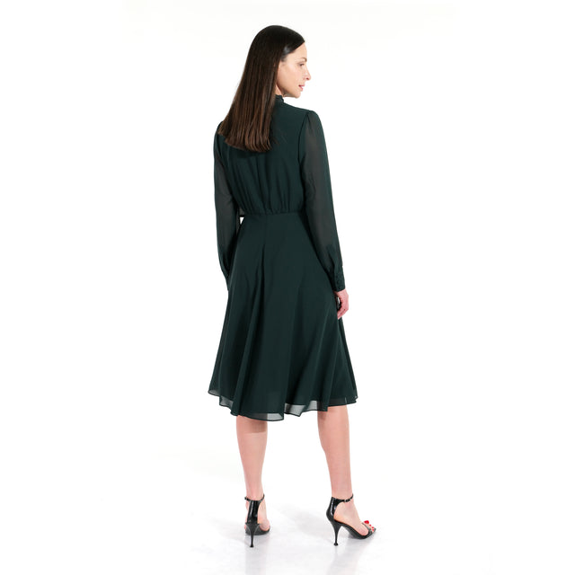 The Evergreen Draped Midi Dress