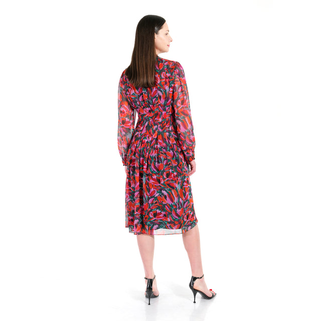 The Botanical Print Midi Dress