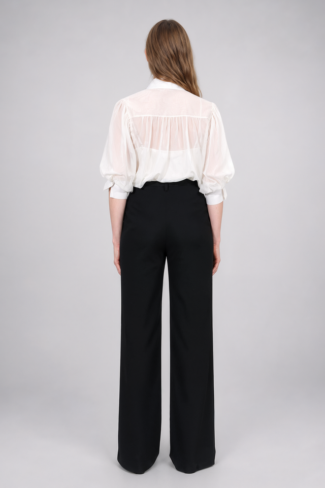 Mikael Aghal Wide-Leg Crepe Pants