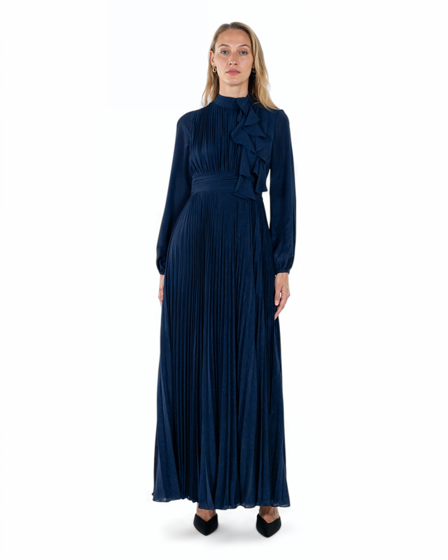 The Pleated Ruffle Gown