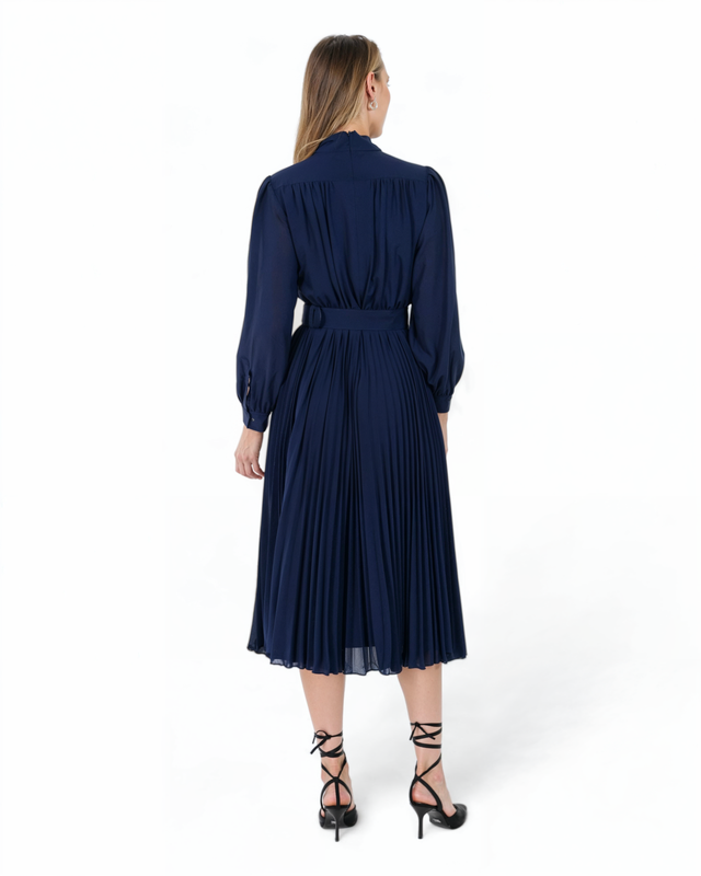 The Chiffon Pleated Midi Dress