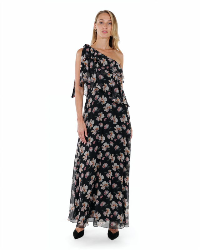 The Floral One-Shoulder Gown