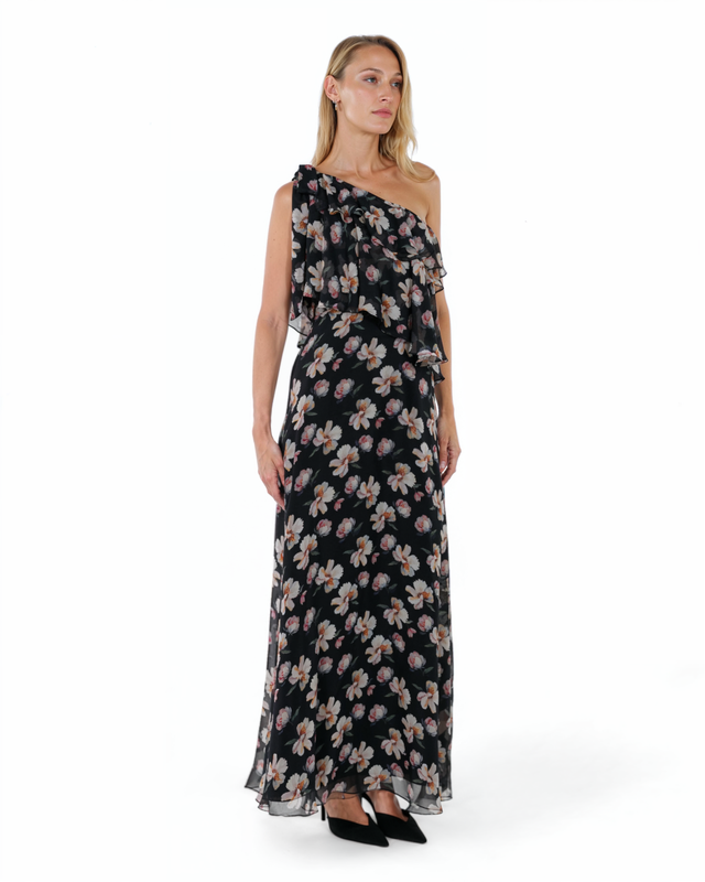 The Floral One-Shoulder Gown